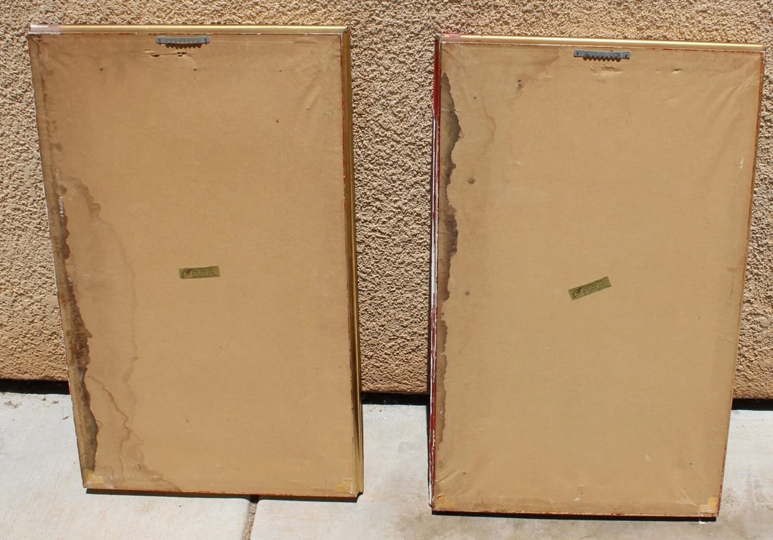 S.G. RANDALL Fine Gallery Antique Pair of Watercolor Landscapes As IS - 7