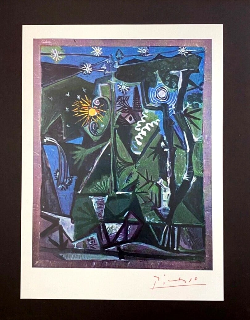 PABLO PICASSO + 1961 SIGNED SUPERB PRINT FRAMED FROM LONDON FRAMED ART - 2