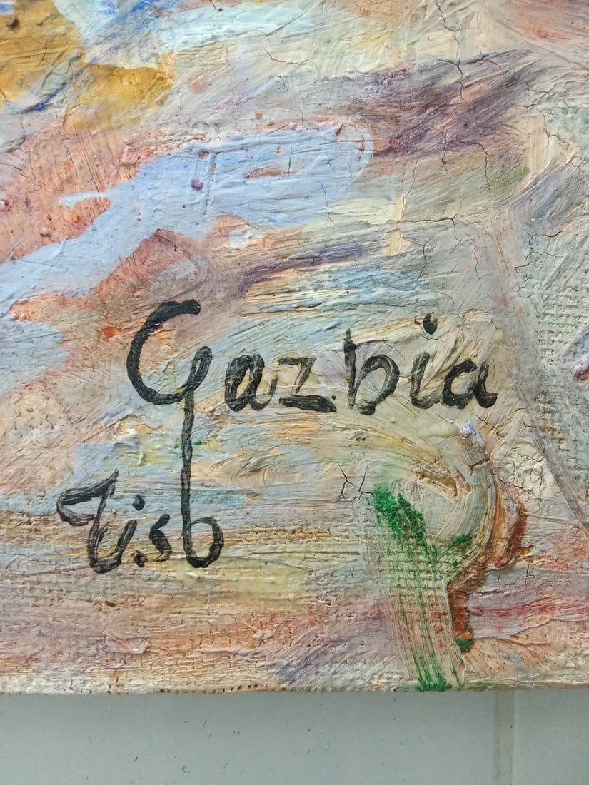 GAZBIA SIRRY - Oil Canvas Painting - Prominent Egyptian Artist - 5