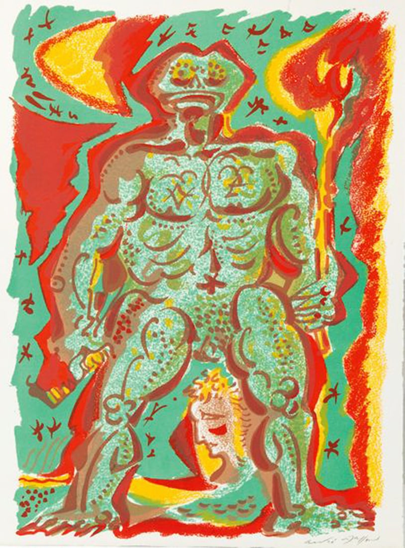 Andre Masson Pencil Hand signed Original Lithograph Le Peigne de crapaudette 1972 (1 of 1)