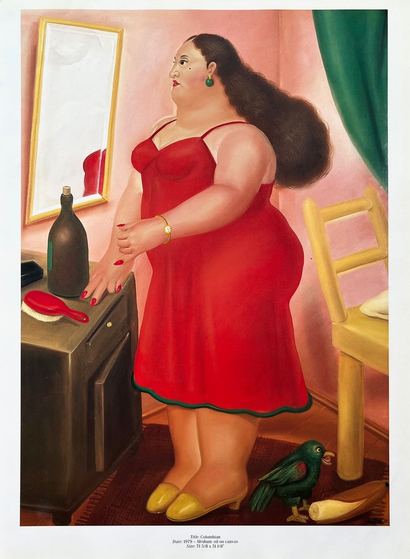 Fernando Botero 35 Colombian 1983: Title: Colombian Artist: Fernando Botero Country: Colombia Medium: Offset - Quadrichromie 35 Marks: Not signed, not numbered Paper size: 16 x 12 inch Printed: 1983 in Italy Provenance: Book Fernando B