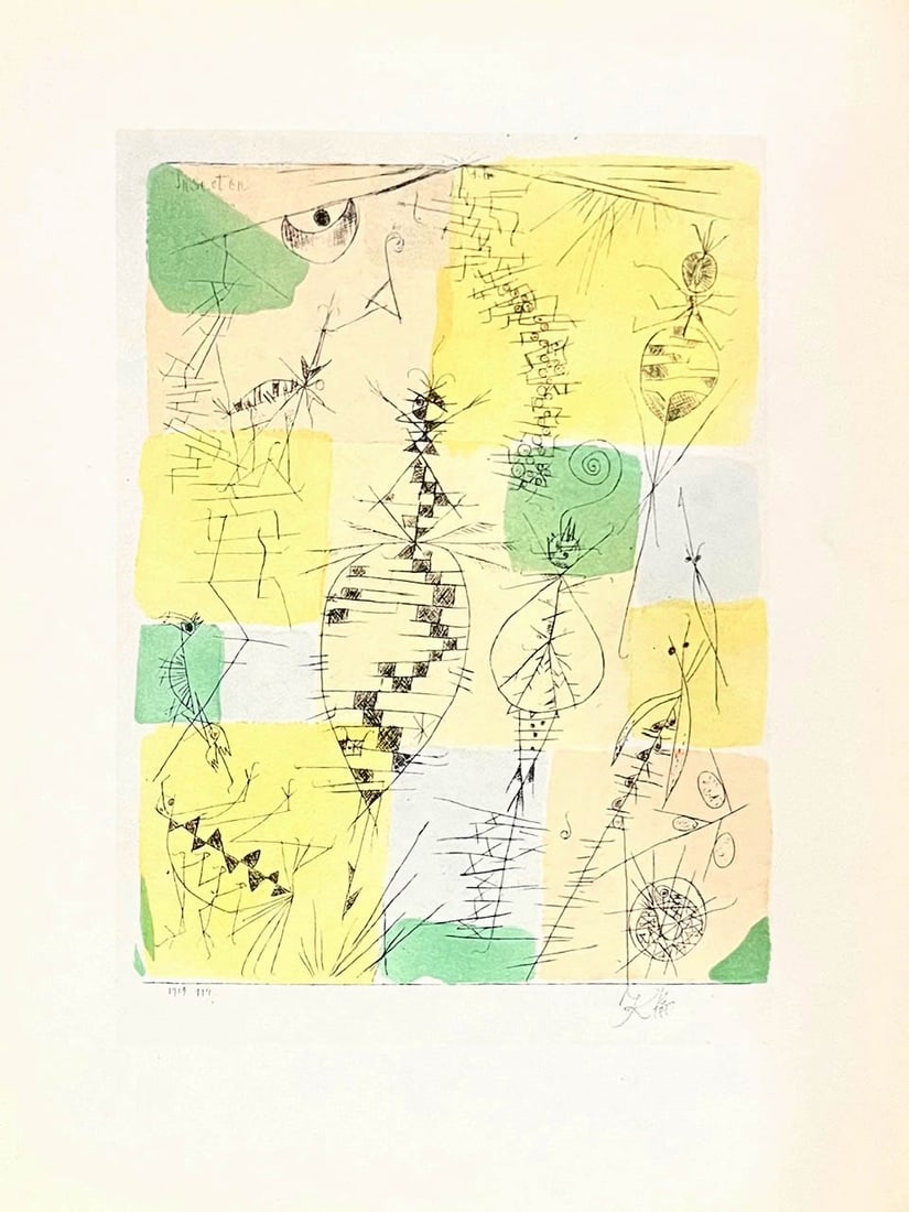 1947 Paul Klee Engraving 19 Insects 1919 (1 of 1)