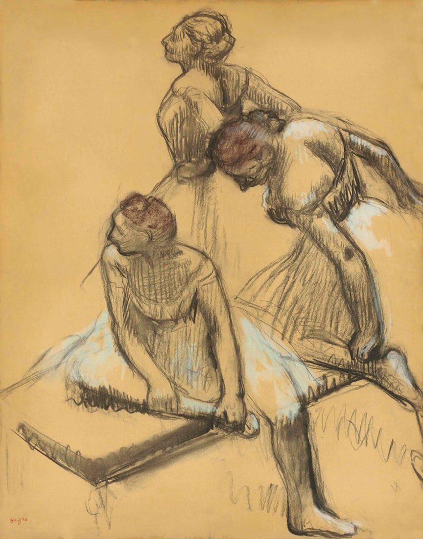 Edgar Degas Trois danseuses 3 Limited Edition: Artist: Edgar Degas Country: France Title: Trois danseuses 3 Medium: Giclee Marks: Numbered Limited Edition Published in 2002 by Fine Art Museum Printed on Watercolor paper 13 x 19 inches\nA Certifica