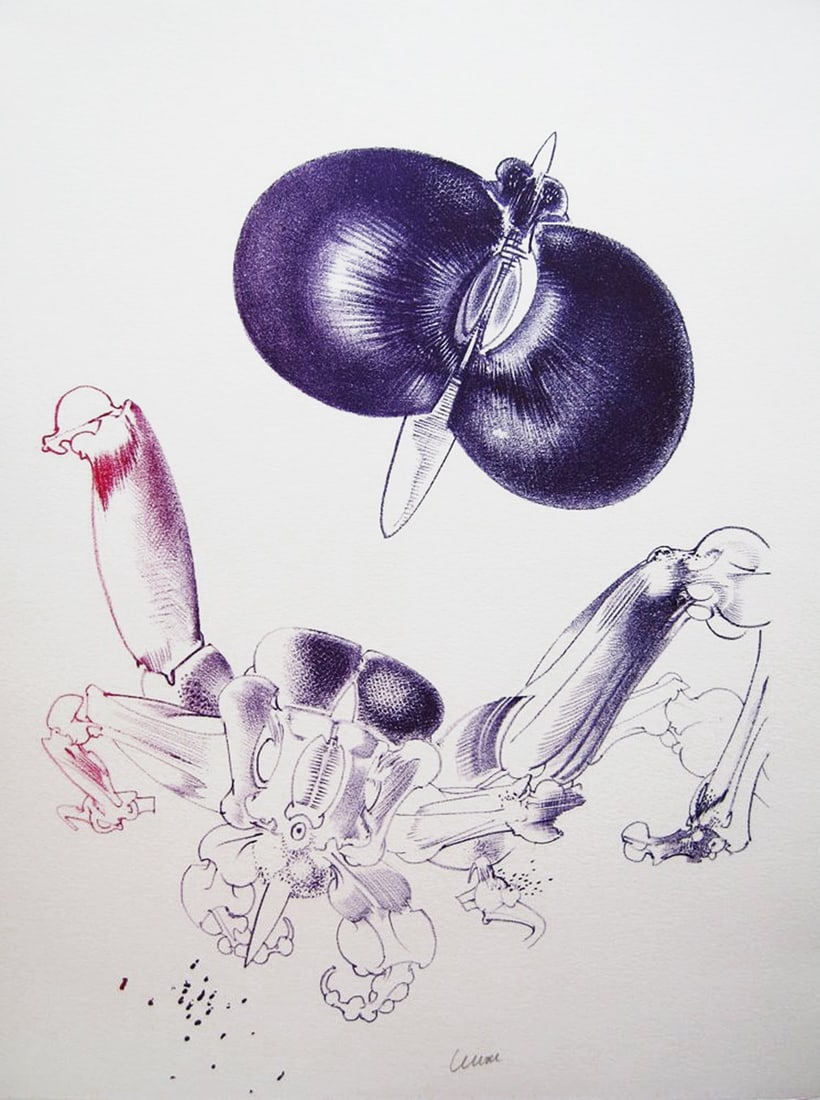 Francois Lunven Signed Original Lithograph Poete aux Interstices 1972: Artist: Francois Lunven Country: France Title: Poete aux interstices Medium: Original Lithograph Marks: Hand-Signed in pencil Paper: Rives vellum 14 5 x 11 inch Printed: 1972 by Michel Cass Provenance