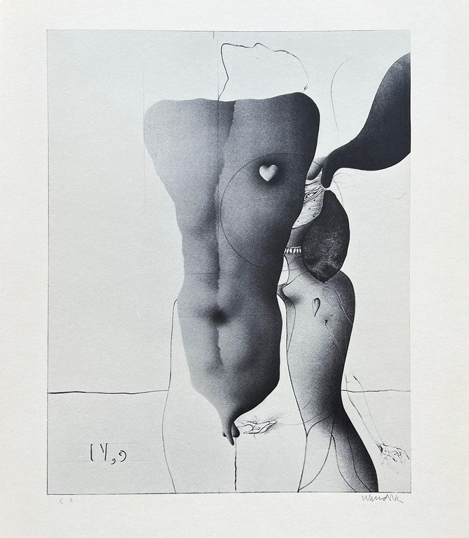 Paul Wunderlich 35 Salamon-IV 9: Paul Wunderlich Country: Germany Title: Salamon-IV 9 - 35 Medium: Photogravure Marks: Signed in plate not numbered Printed: 1974 by Atesa S A , Geneva Paper: Heavy matte paper size 14 x 11.50 inches C