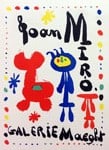 Joan Miro Lithograph 49 Maeght Gallery Art in Posters 1959: Title: Maeght Gallery 1949 Artist: Joan Miro Country: Spain Medium: Lithograph Paper size: 12.5 X 9.5 inch Printed: 1959 by Mourlot Freres, France Provenance: Art in posters Book 1959 Condition: Very 