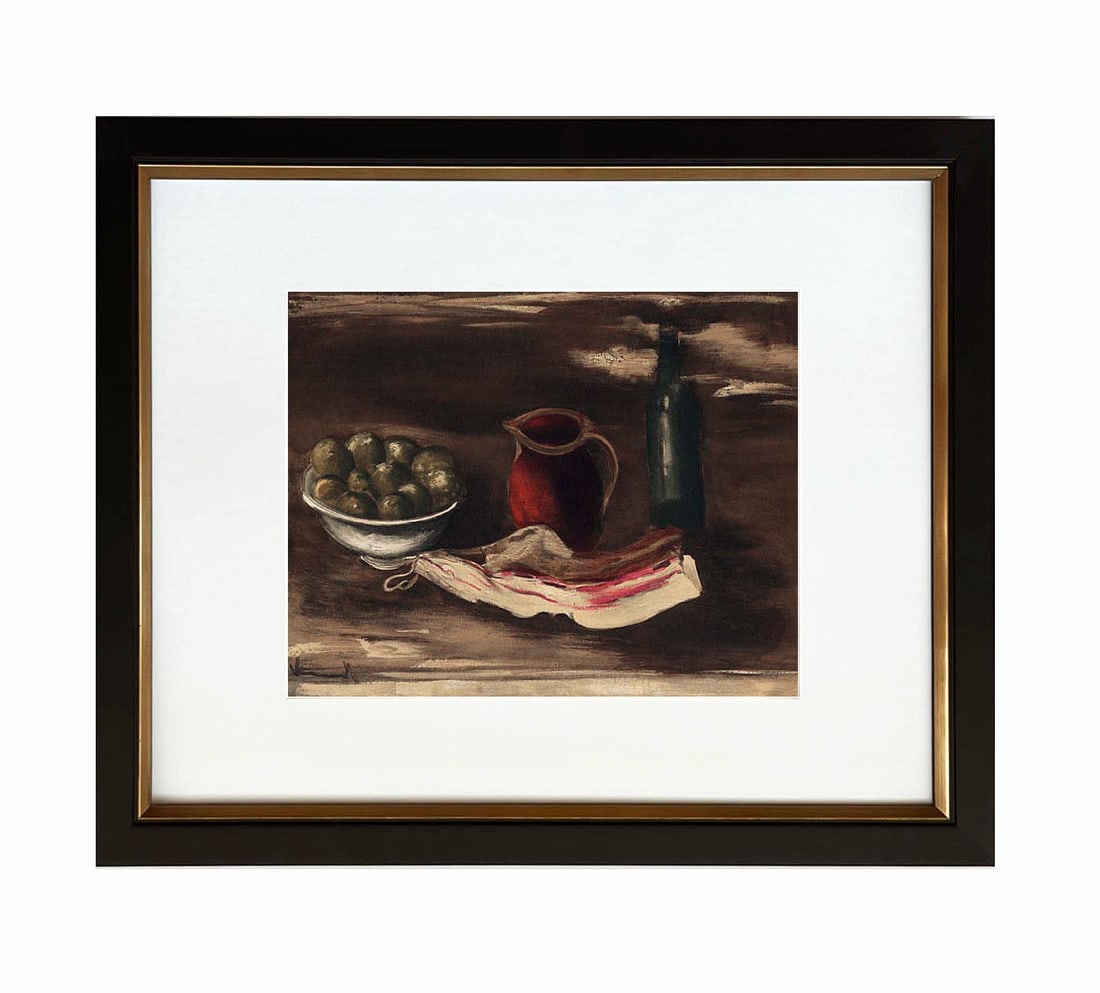 Vlaminck Lithograph 22 Still life with bacon 1958 Framed - 2