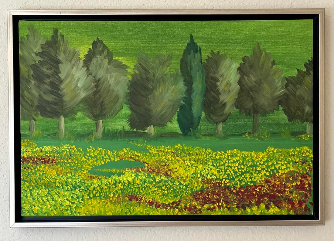 Absi Grace Field of Poppies Oil Painting on Canvas - 2