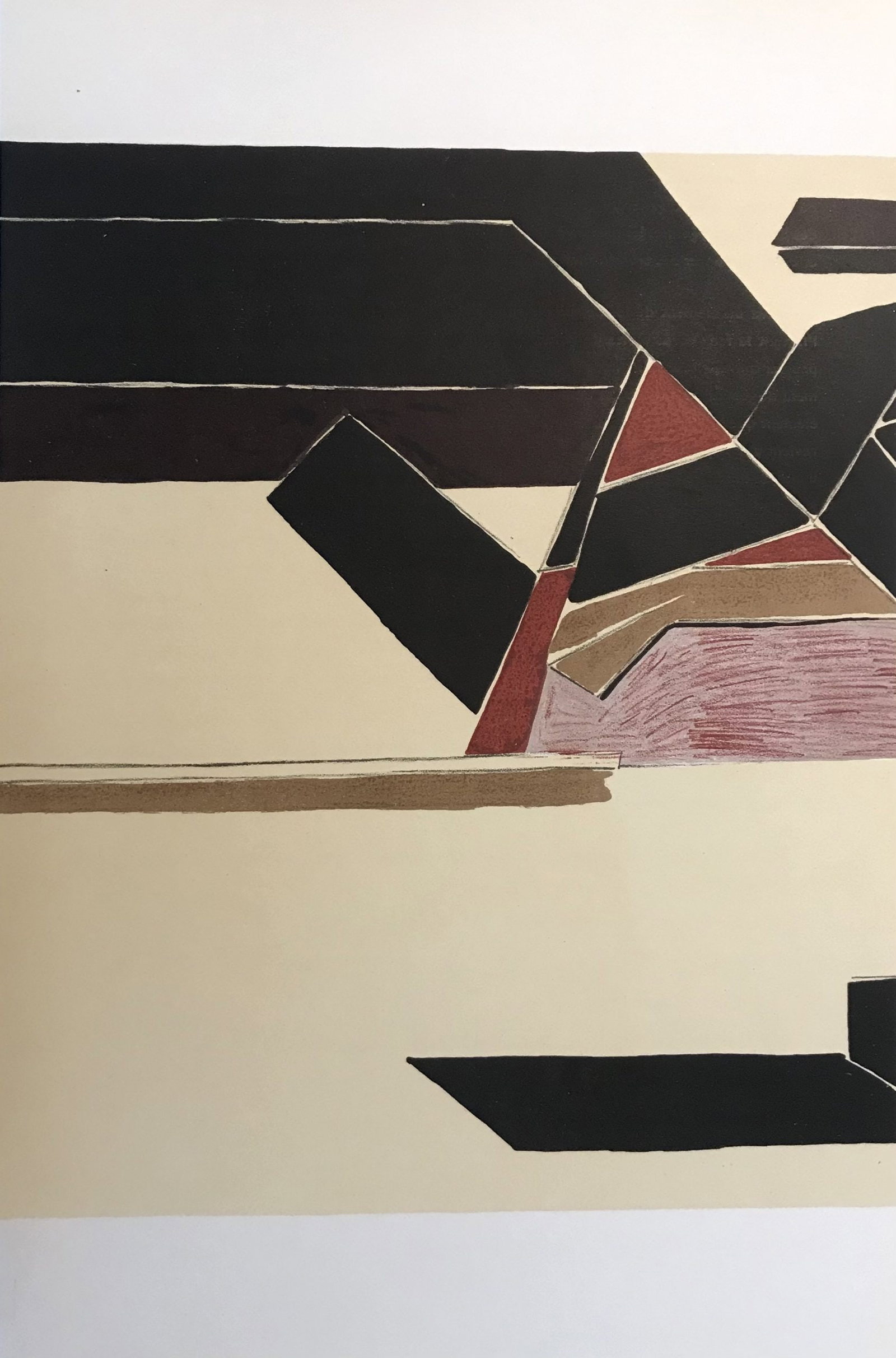 Palazuelo Original Lithograph DM0573 Derriere le Miroir 1955: Artist: Pablo Palazuelo Country: Spain Title: Untitled DM0573 Medium: Original Lithograph Marks: Not signed, not numbered Paper Size: 15 x 11 inch Published: 1955 in France Provenance: Derriere le Mir