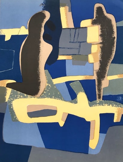 1963 Maurice Esteve Original Lithograph Face a Face XXe Siecle: Artist: Maurice Esteve Country: France Medium: Original Lithograph Marks: Not signed nor numbered Paper Size: 12.50 x 9.50 inch Printed: 1963 by Mourlot Provenance: XXe Siecle 1963 Condition: Fine COA