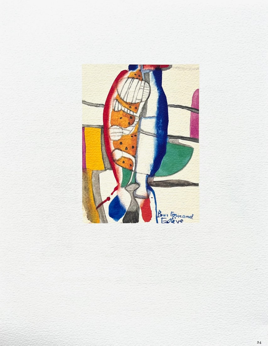 Maurice Esteve Cahier 24 lithograph A Meme la Pierre 1982: Title: Por Fernand Artist: Maurice Esteve Country: France Medium: Lithograph Marks: Signed in plate, Not numbered Paper Size: Velin dArches 12 x 9.50 inches Printed: 1982 by Atelier Bordas, France