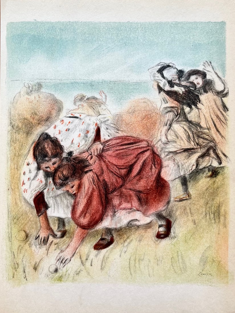 Pierre-Auguste Renoir Lithograph 7 Enfants Jouant a la Balle (1 of 1)