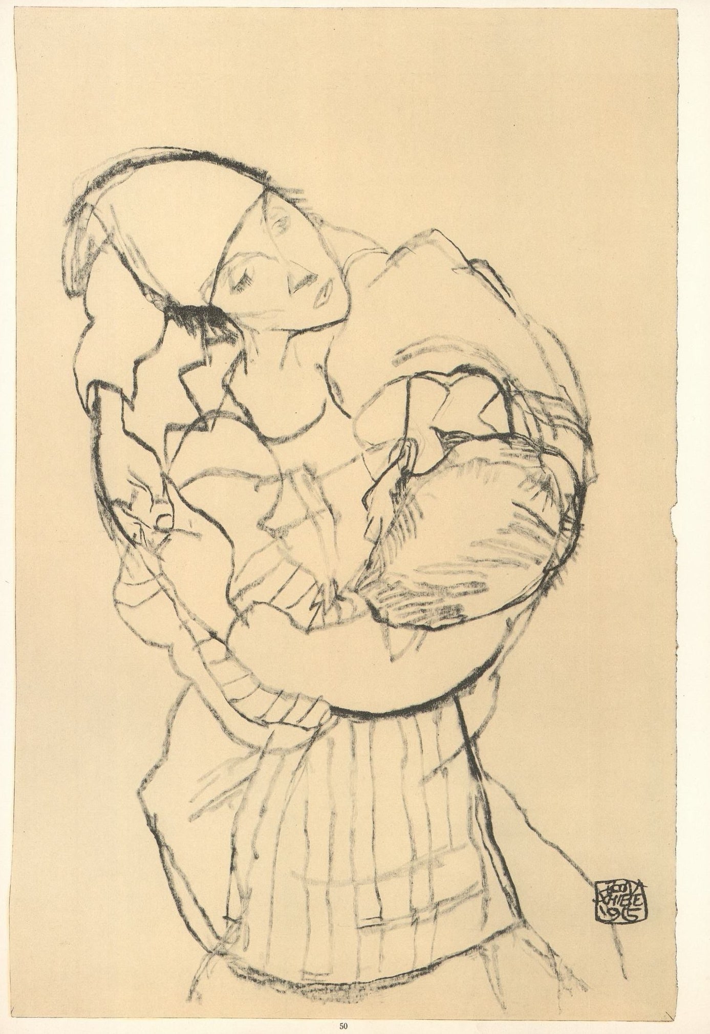 Egon Schiele Lithograph 50 Embracement 1968 (1 of 1)