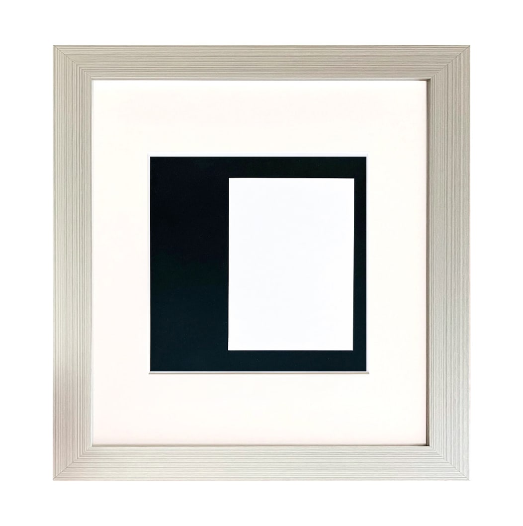 Ellsworth Kelly 1999 Rectangle 14 framed: Artist: Ellsworth Kelly Title: Rectangle Medium: Linogravure 14 Marks: Not signed, not numbered Printed: 1999 by Heinrich Winterscheidt, Düsseldorf Size: 7.50 x 8 inches Provenance: Kelly Exposition