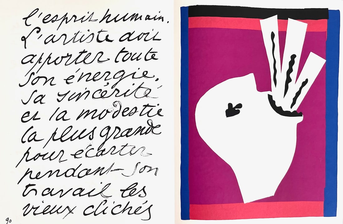 1983 Matisse Lithograph 13 Jazz The swards swallower: Artist: Henri Matisse Country: France Title: The swards swallower Medium: Lithograph Paper size: 15 x11.25 inch Printed: On Vellum paper Providence: Book Matisse Jazz 1983 Condition: Fine Certificate