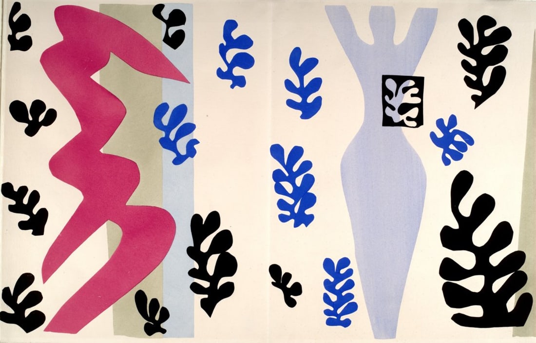 1983 Matisse Lithograph 15 jazz The Knife Thrower: Artist: Henri Matisse Country: France Title: The Knife Thrower Medium: Lithograph Paper size: 15 x 22.5 inches, folded as published Printed: On Vellum paper Providence: Book Matisse Jazz 1983 Conditio