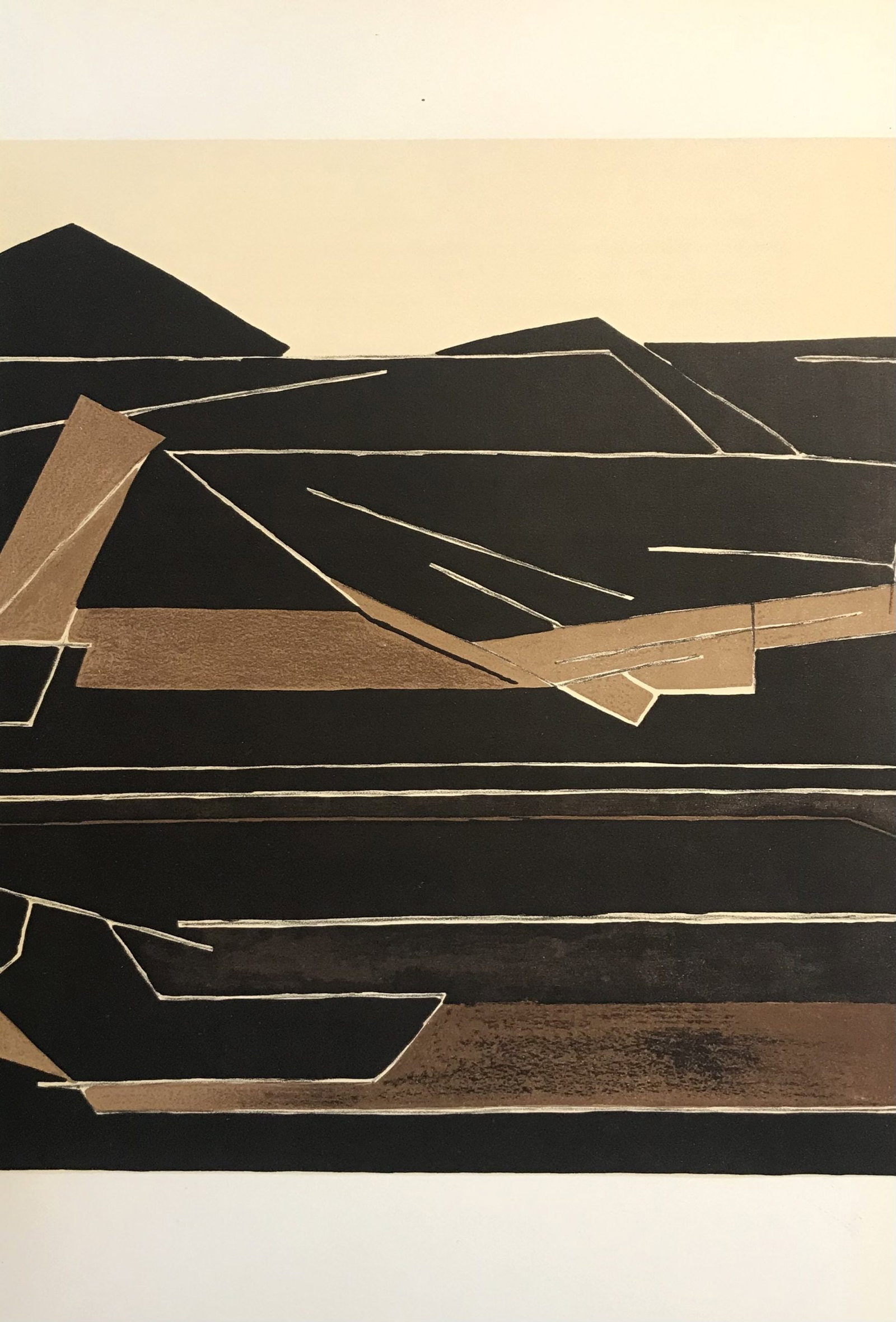 Palazuelo Original Lithograph DM0773 Derriere le Miroir 1955: Artist: Pablo Palazuelo Country: Spain Title: Untitled DM0773 Medium: Original Lithograph Marks: Not signed, not numbered Paper Size: 15 x 11 inch Published: 1955 in France Provenance: Derriere le Mir