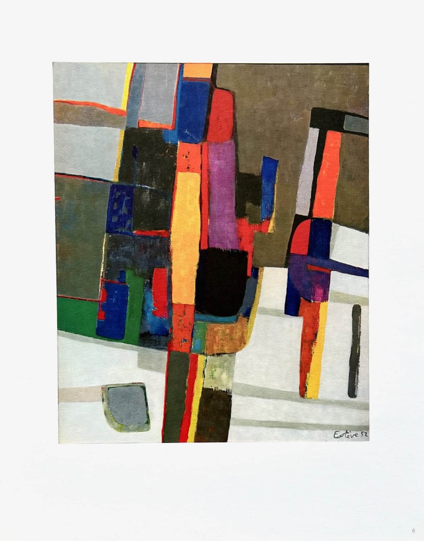 Maurice Esteve Print 6 Neige 1961: Title: Neige Artist: Maurice Esteve Country: France Medium: Offset Marks: Signed in plate not numbered, have one inch white margin around Paper: Heavy matte paper size 13.75 x 10.75 inch Printed: