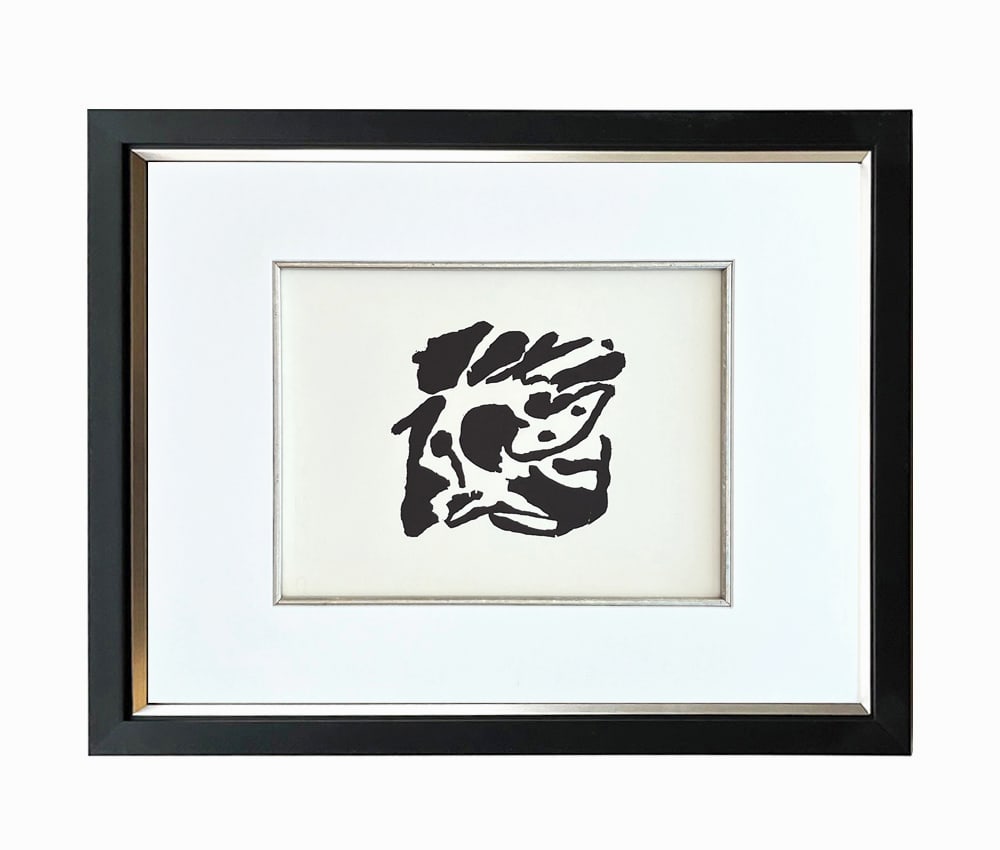 Jean Arp Woodcut untitled C16 Published 1982 Framed: Artist: Jean Arp Country: France Title: Untitled - C16 Medium: Woodcut Marks: Not signed, not numbered Paper size: 10.2 x 8.2 inch Printed: 1982 on Rives Heavyweight Provenance: Arts Edition of