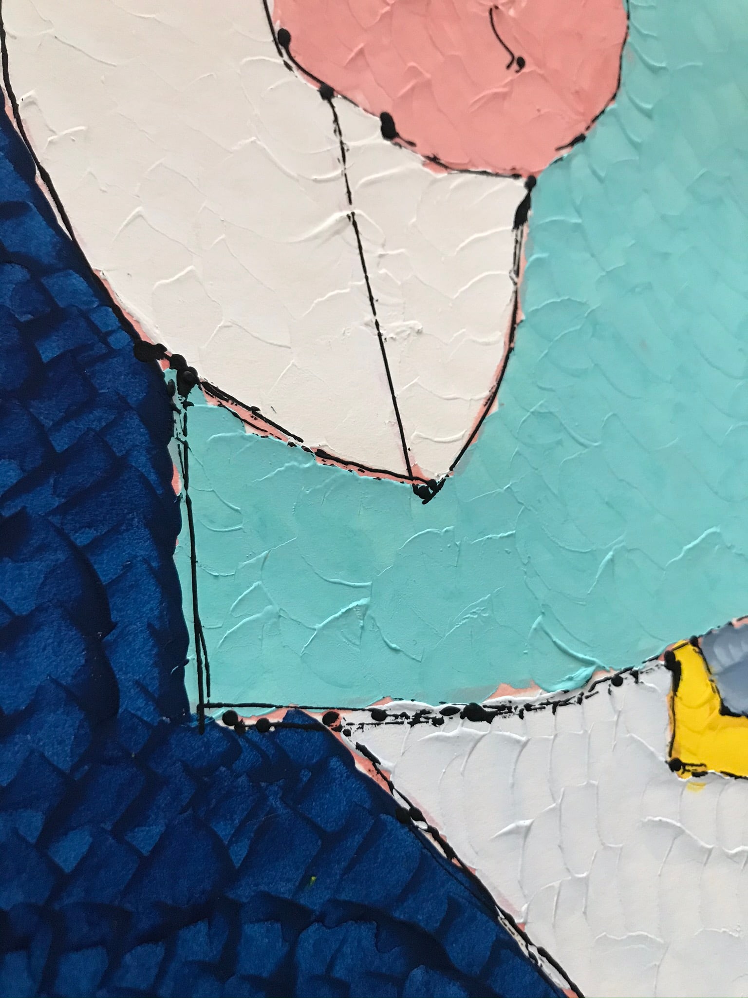 Jovan Obican Holding 2 Birds Original Acrylic Painting - 2