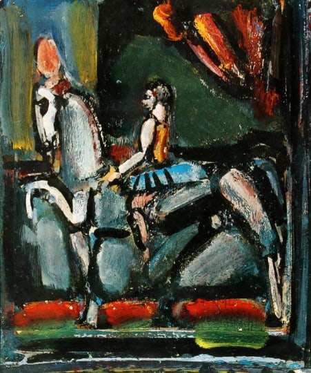 Georges Rouault Lithograph XXe Siecle 1971: Medium: Lithograph Marks: not signed not numbered Printed: by Mourlot 1972 France Paper Size: vellum 12.50 x 9.50 inch Provenance: Homage to Rouault, XX Siecle 1972 Condition: Fine COA : Included