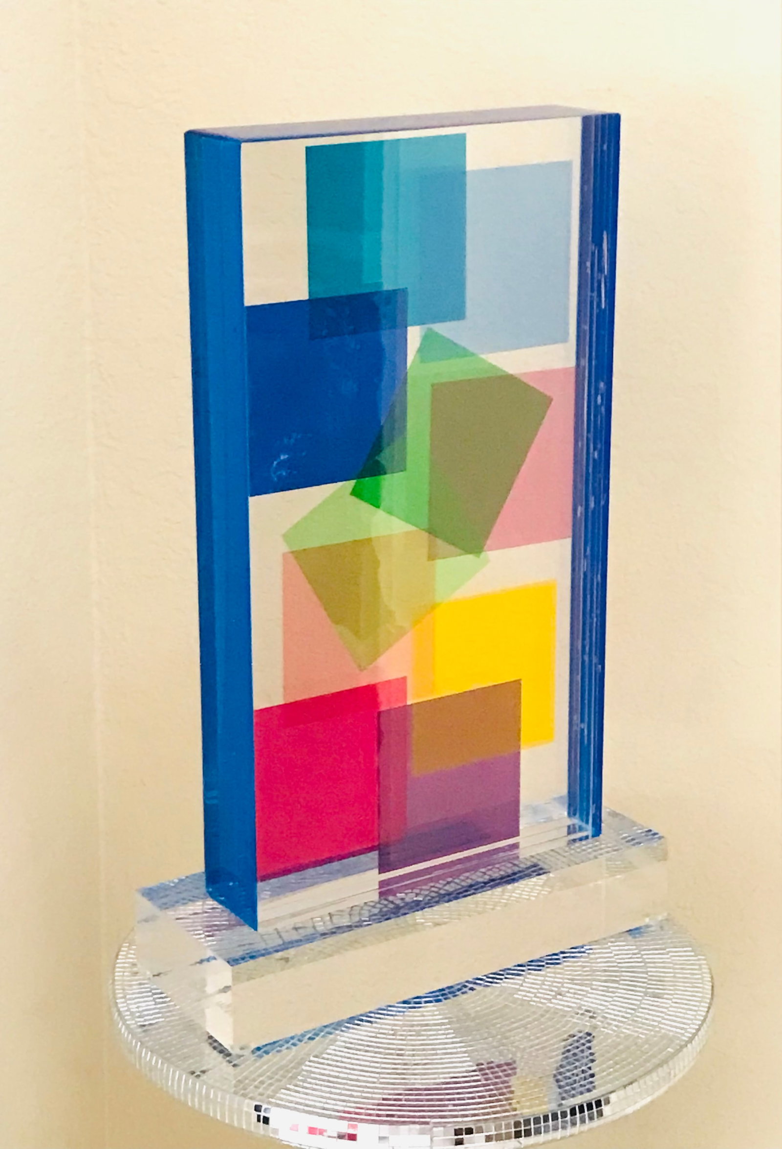 Lucite Acrylic sculpture Multi Color by Grace Absi - 3
