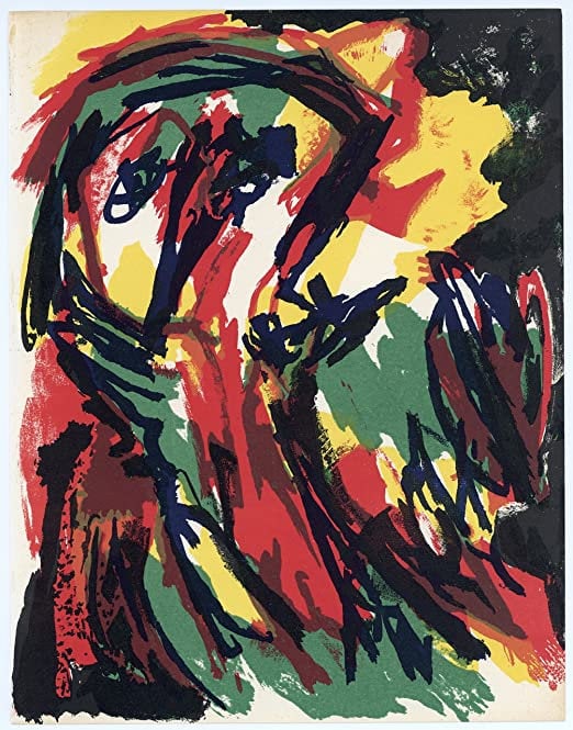Karel Appel Original Lithograph 1961 for XXe siecle*: Artist: Karel Appel Country: Netherlands Title: Untitled Medium: Original Lithograph Marks: Not signed, not numbered Printed: 1961 by Mourlot France Paper: Vellum 12.50 x 9.50 inch Provenance: XXe Sie