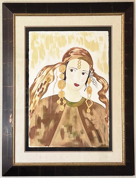 Grace Absi Karima 2001 Oil Painting on Arches Paper Framed - 4