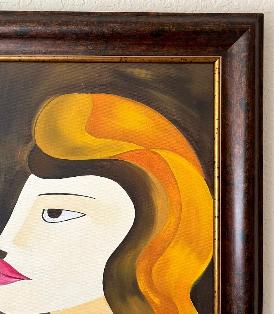Grace Absi First Date 2001 Oil Painting on Canvas Framed - 4