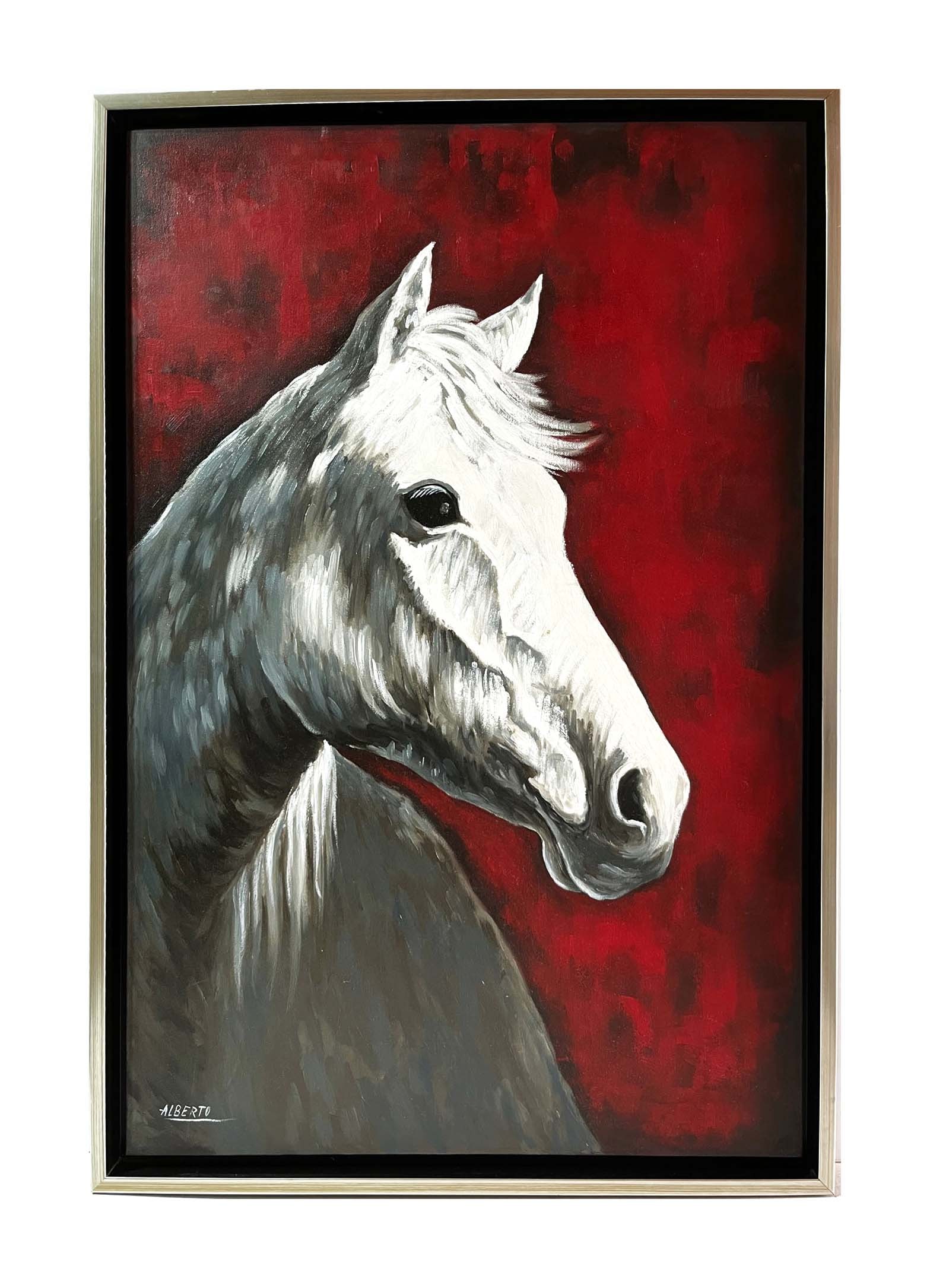 Alberto Schiuma Diana Oil Painting on Canvas Framed - 2