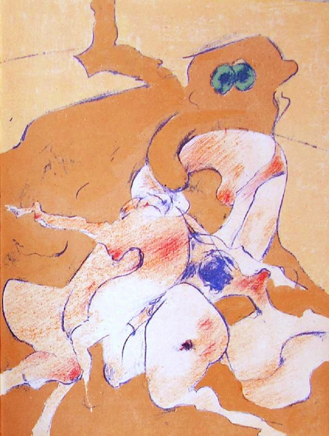 Dorothea Tanning Original Lithograph XXe Siecle 1974*: Artist: Dorothea Tanning Country: USA Title: Untitled Medium: Original Lithograph Marks: Not signed, not numbered Printed: 1974 by Mourlot Provenance: XXe Siecle 1974 Condition: Fin