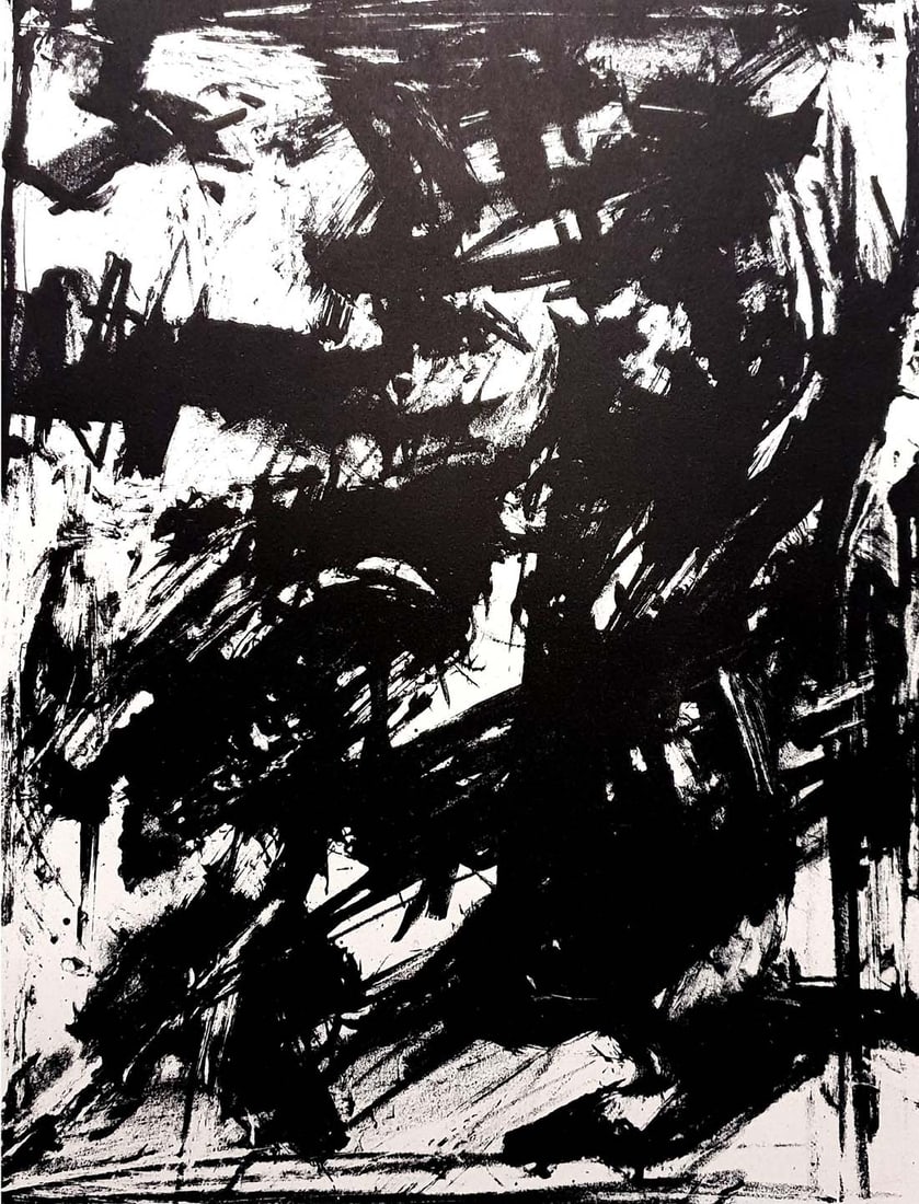 Emilio Vedova Original Lithograph XXe Siecle 1961: Artist: Emilio Vedova Country: Italy Title: Intollerenza Medium: Original Lithograph Marks: Not signed, not numbered Paper: Size 12.5 x 9.5 Printed: 1961 by Mourlot Provenance: XXe Siecle 1961