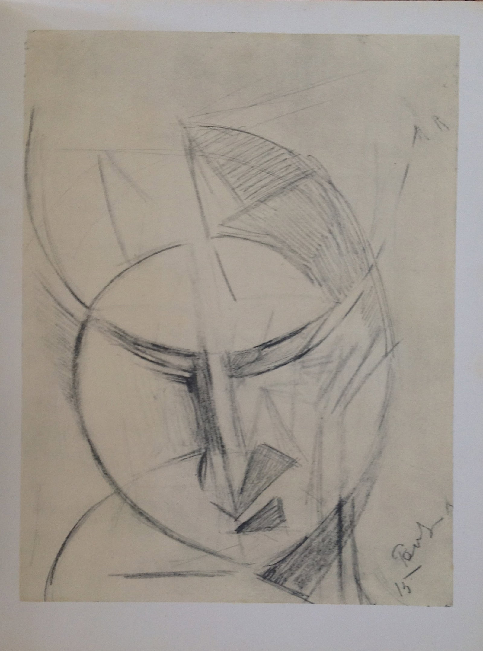 Antoine Pevsner Drawig Fascimile XXe Siecle 1959: Artist: Antoine Pevsner Country: Germany - France Title: Untitled Medium: Fascimile-Linogravure Marks: Not signed, not numbered Paper Size: 12.50 x 9.50 inch Printed: 1959 in France Provenance: XXe