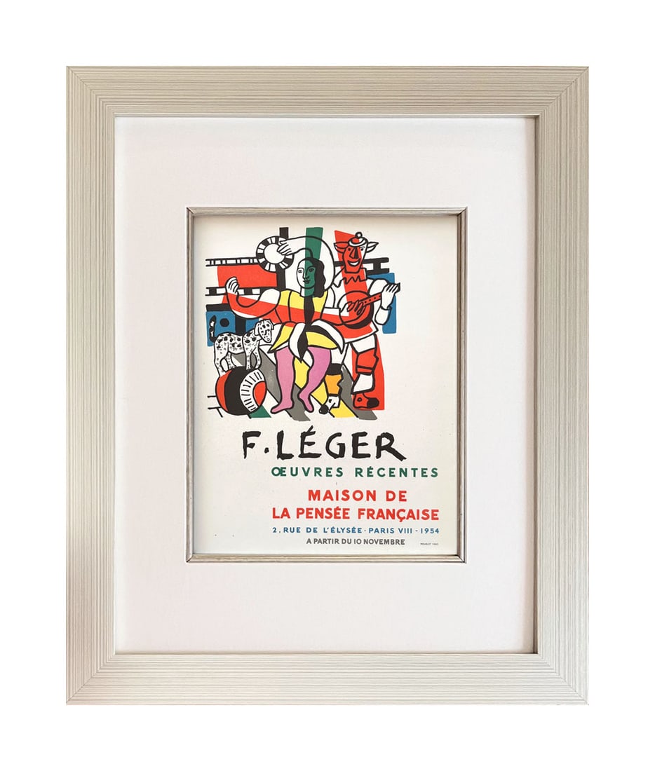 Leger Lithograph 37 Oeuvres Recentes Art in Posters 1959 framed: Artist: Fernand Lger Country: France Title: Oeuvres rcentes Medium: Lithograph - 37 Paper size: 12.50 X 9.50 inches Printed: 1959 by Mourlot Freres, France Provenance: Art in Posters book 1959