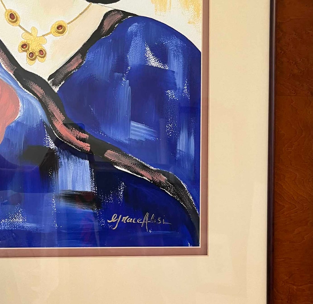 Grace Absi Contchita 2001 Oil Painting on Arches Paper Framed - 5