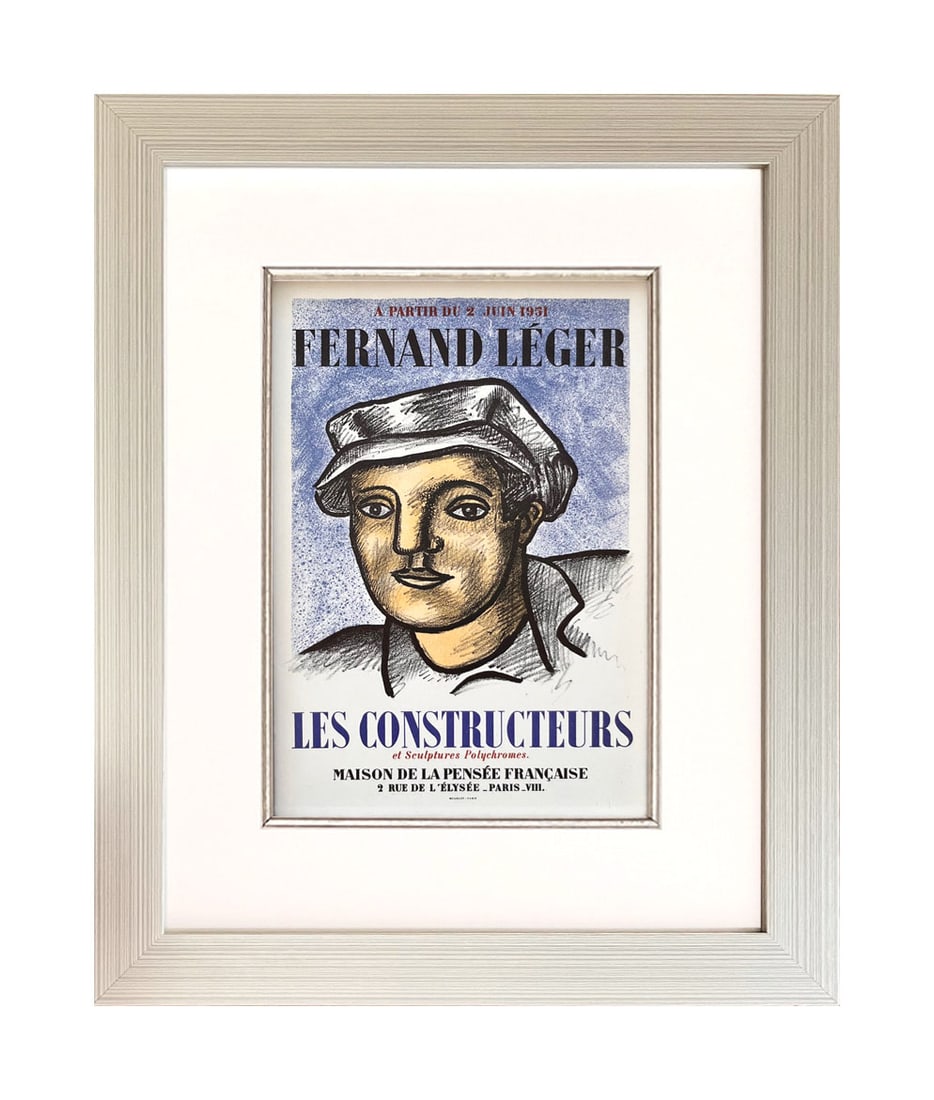 Leger Lithograph 32 Les Constructeurs Art in Posters 1959 framed (1 of 1)