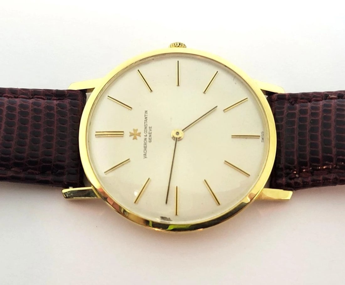 Vintage 18k VACHERON CONSTANTIN Mens Winding Watch Cal K1001 Ref 7295 RARE EXLNT - 8