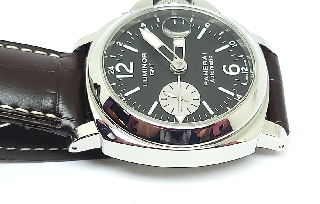MEN'S PANERAI LUMINOR GMT AUTOMATIC WATCH OP 6554 PB504578 43 mm EXLNT - 9