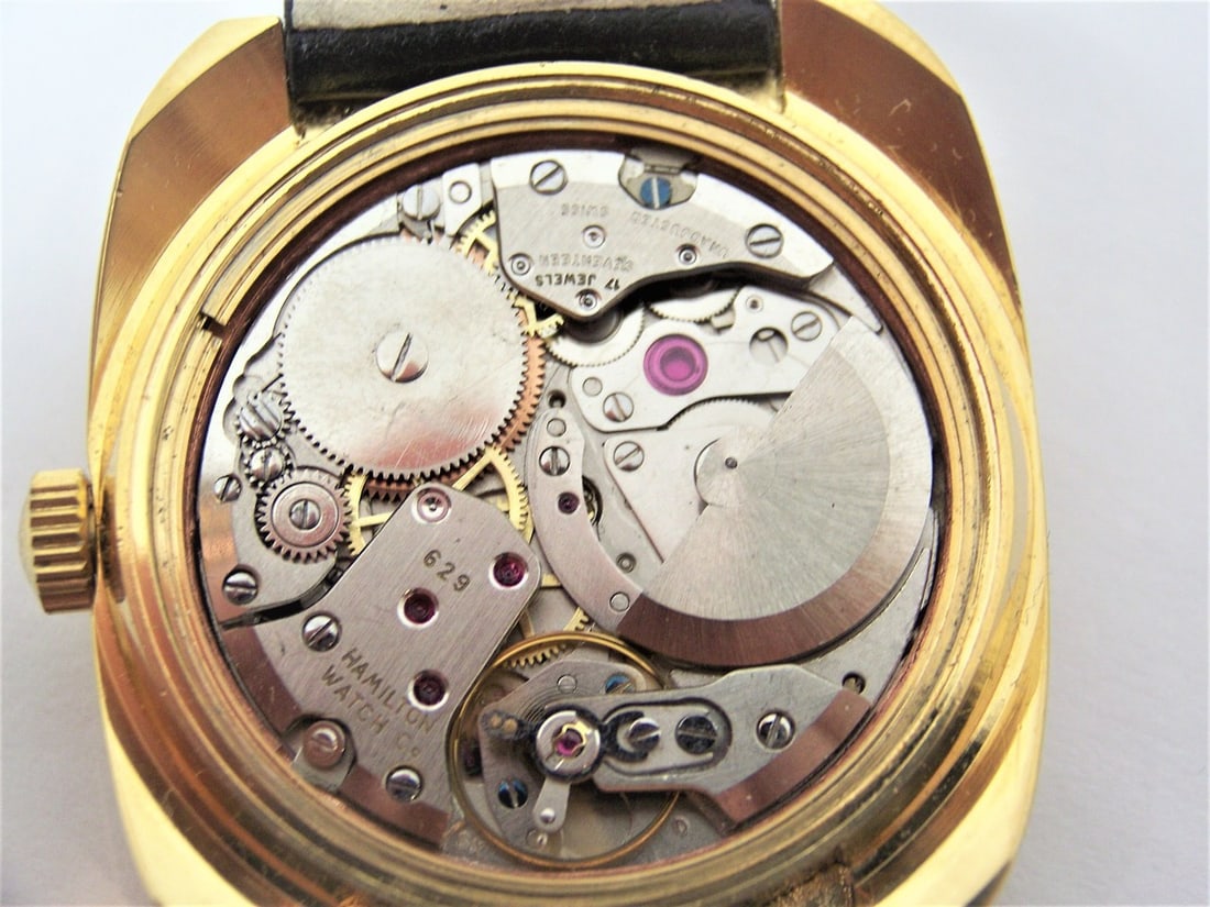 Gold HAMILTON MASTERPIECE Mens Thin-O-Matic Watch c.1970s Cal 629 Micro Rotor - 11