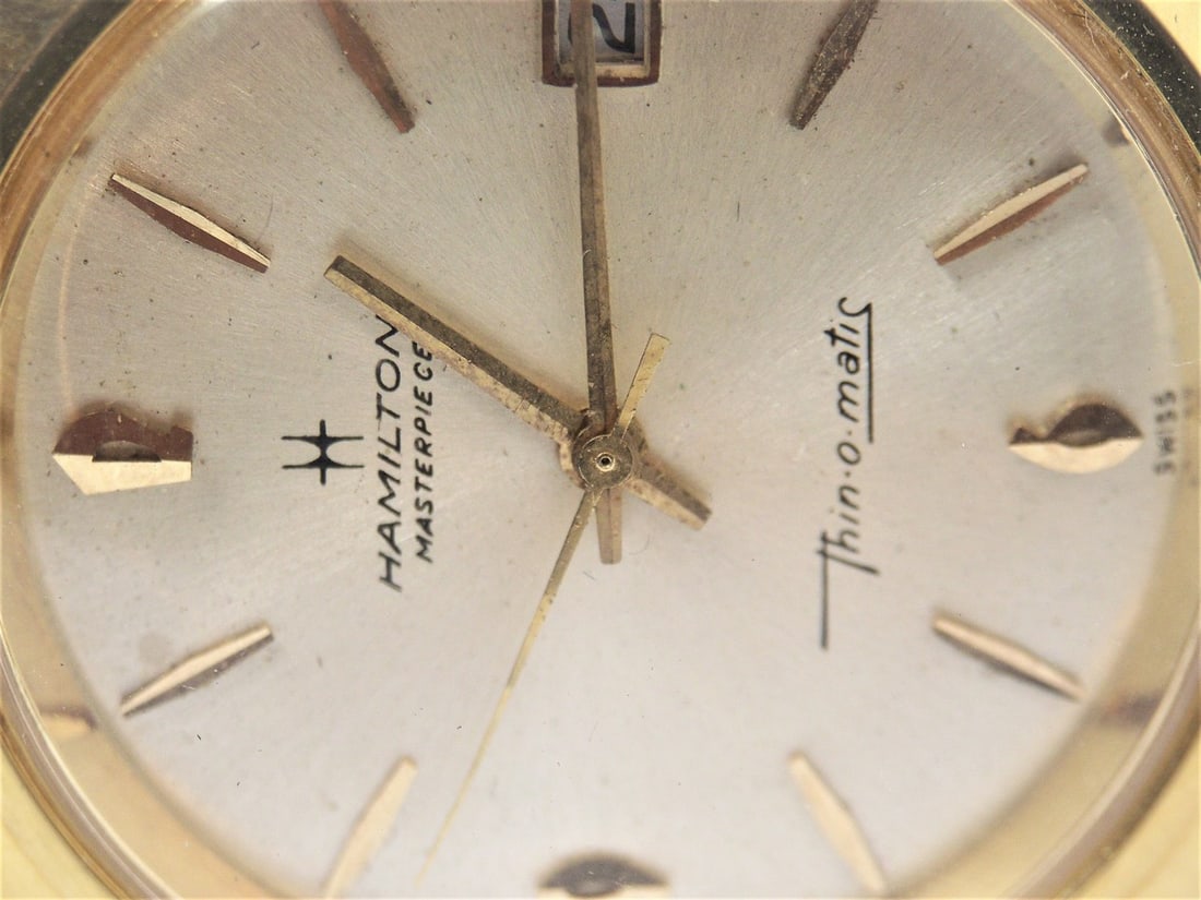 Gold HAMILTON MASTERPIECE Mens Thin-O-Matic Watch c.1970s Cal 629 Micro Rotor - 4