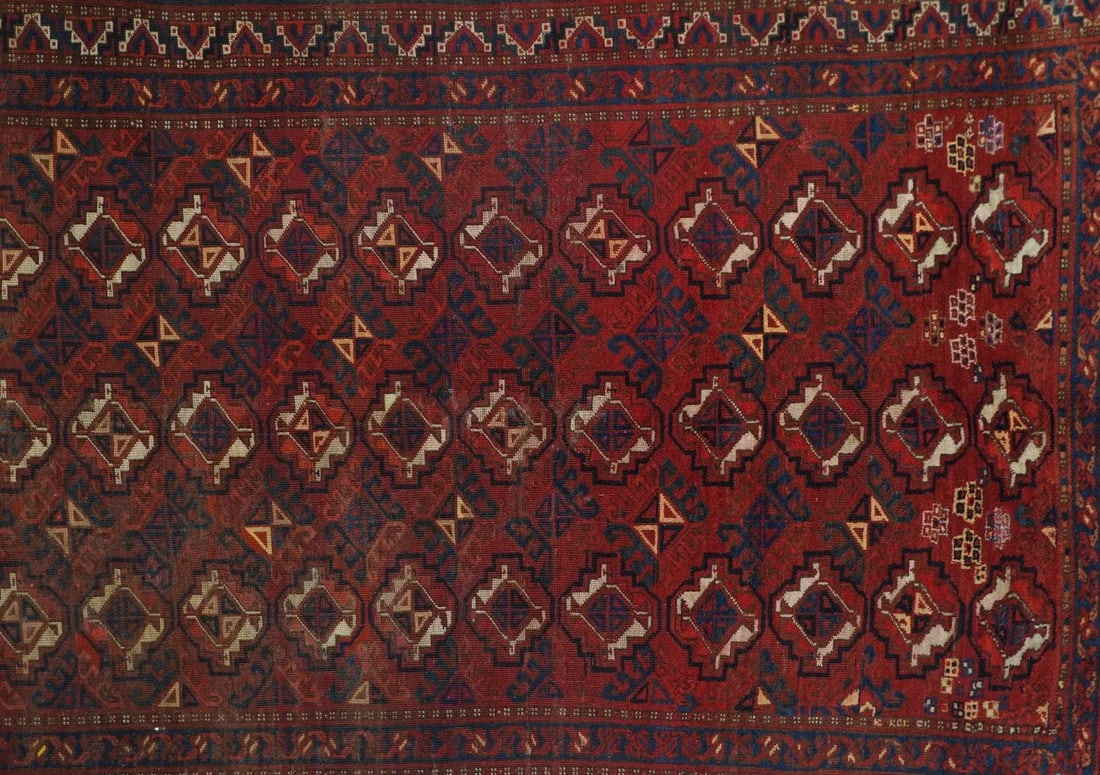 Vintage Afghan Rug 4'7'' X 6'9'' - 4