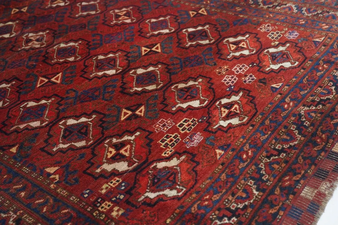 Vintage Afghan Rug 4'7'' X 6'9'' - 8