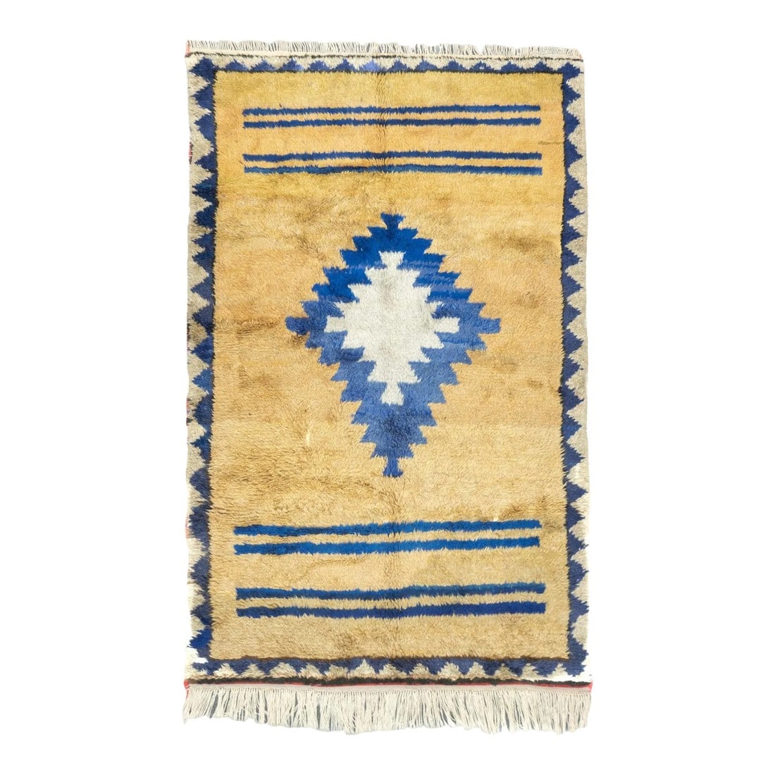 Fine Antique Turkish Oushak Angora Wool Rug 4'8'' X 7'2'' (1 of 7)
