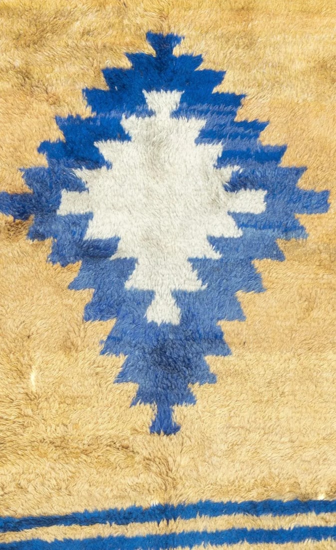 Fine Antique Turkish Oushak Angora Wool Rug 4'8'' X 7'2'' - 3
