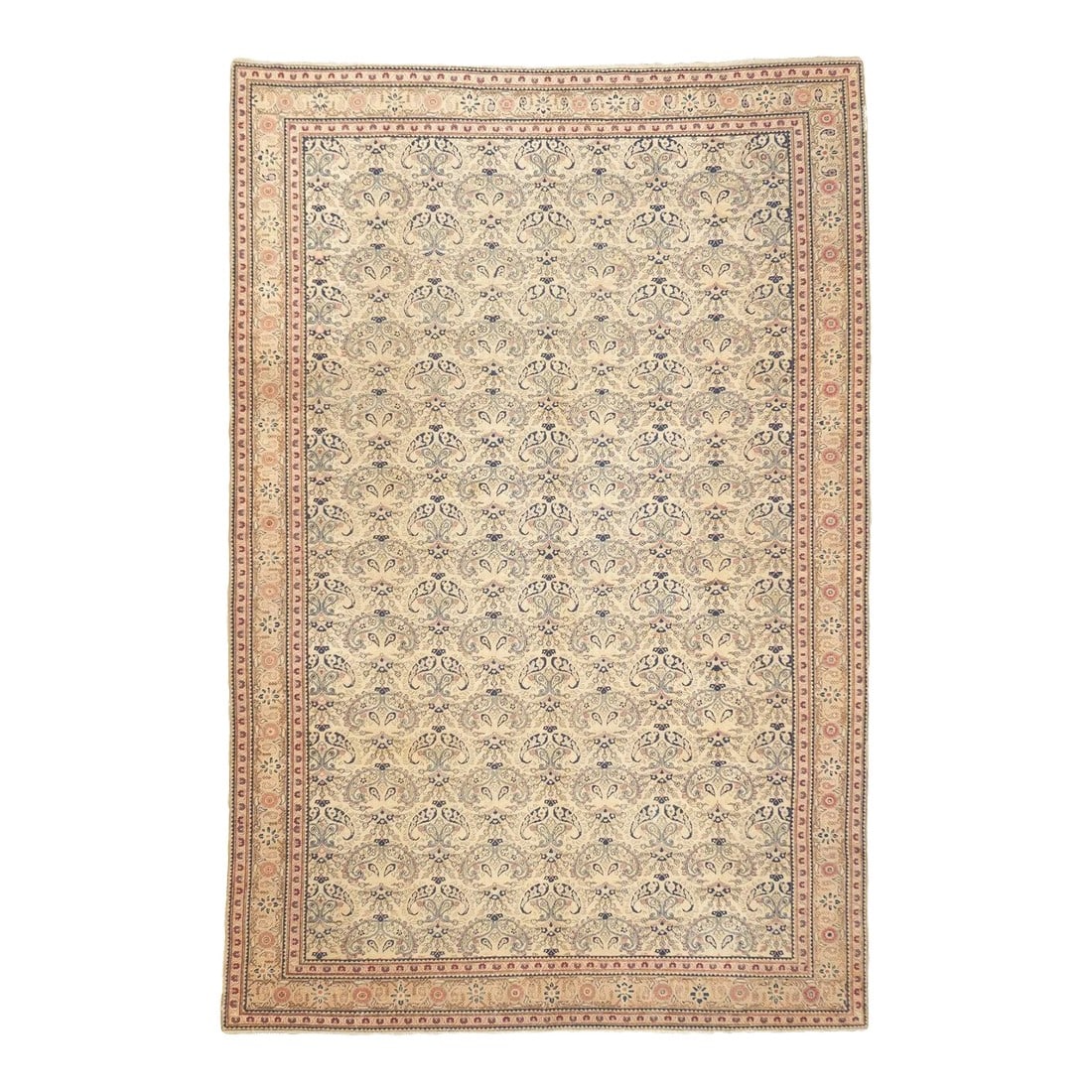Antique Turkish Sivas Rug 8'4'' x 12'6'': The commercial room size carpets and scatter rugs of medium weave and precise drawing, from workshops in the eastern Anatolian city of Sivas. The "Turkish Tabriz". Cotton foundations, lowish pile. Rep