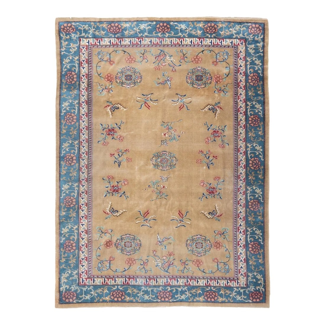 Fine Antique Turkish Wool Rug 6'8'' X 9'2'': The carpets, scatters, runners, long rugs and bags of the towns, villages and tribes of Anatolia, including: Oushak, Ghiordes, Kula, Ladik, Hereke, Konya, Melas, Bergama, Sivas, Kayseri and Yuruk. Eno
