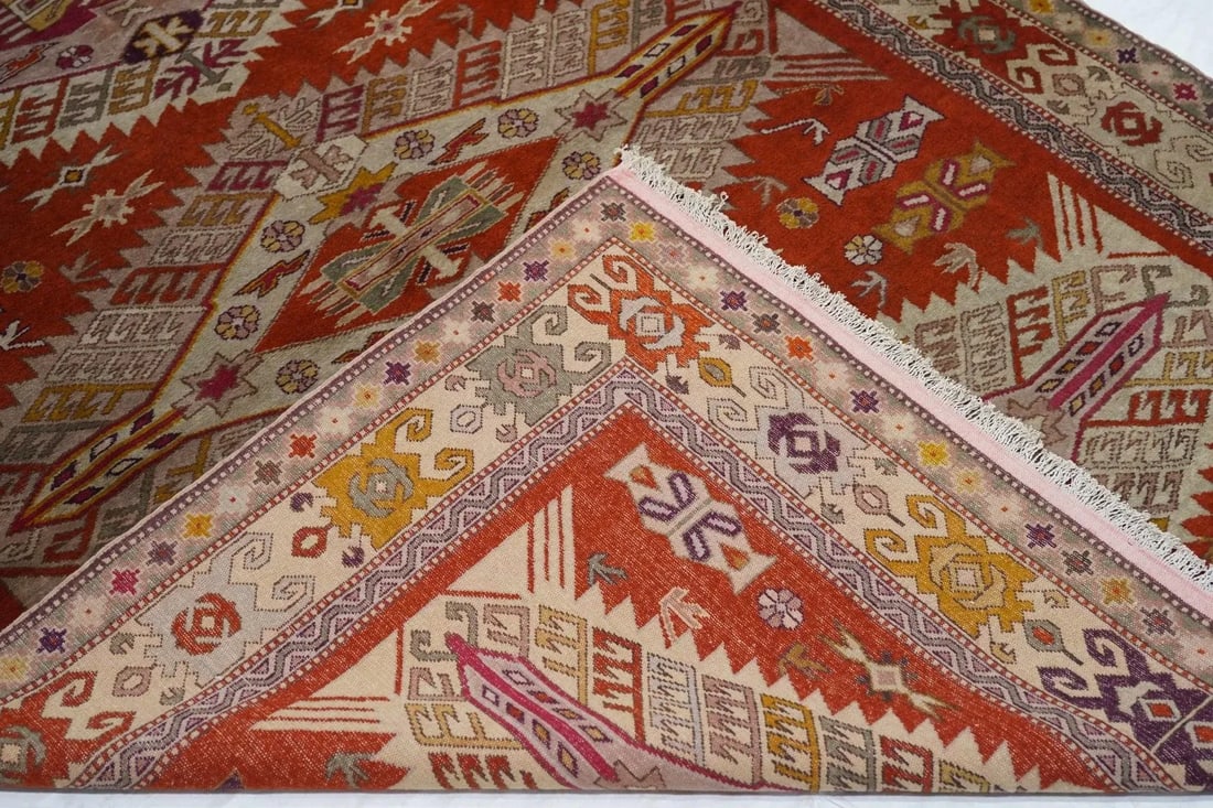 Vintage Turkish Wool Rug 4'10'' X 6'8'' - 11
