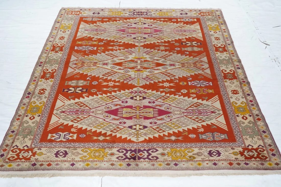 Vintage Turkish Wool Rug 4'10'' X 6'8'' - 9