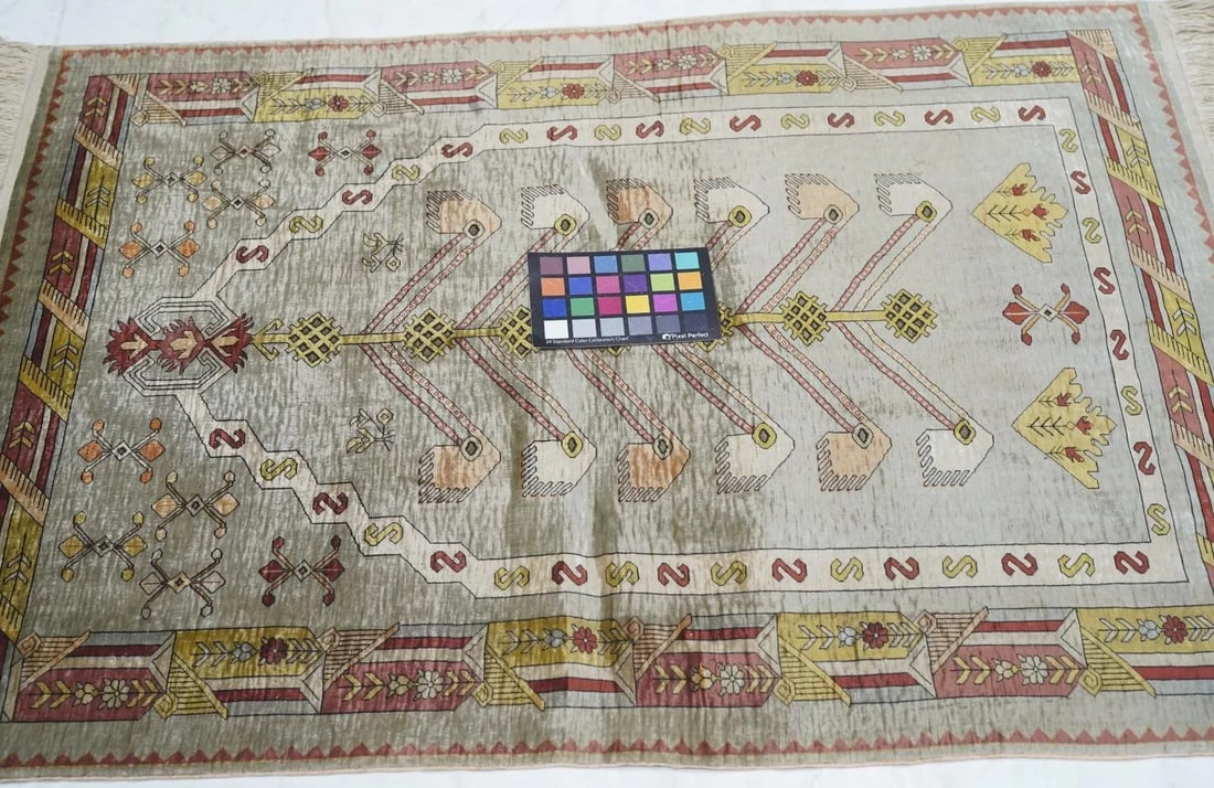 Extremely Fine Antique Turkish Silk Hereke Rug 2'6'' X 3'5'' - 12
