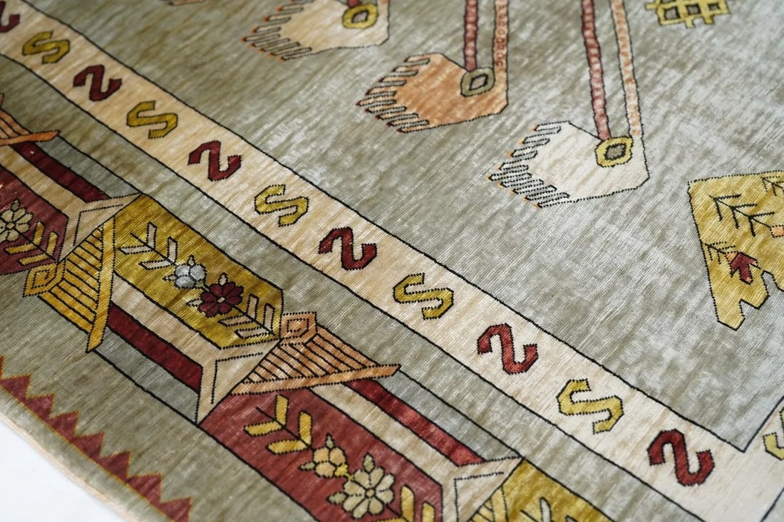 Extremely Fine Antique Turkish Silk Hereke Rug 2'6'' X 3'5'' - 8